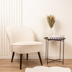Cream Boucle Cocktail Chair