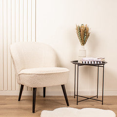 Cream Boucle Cocktail Chair
