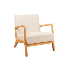 Cream Boucle Chair (Curved Arms)