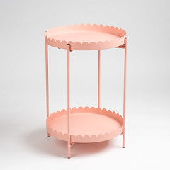 Pink Round Scallop Table