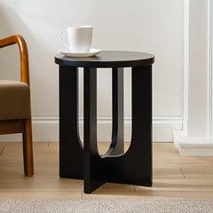 Black Round Side Table