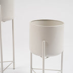 Set Of 2 Light Beige Planters
