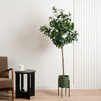 Green Ribbed Planter