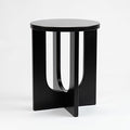 Black Round Side Table