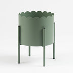 Green Scallop Planter