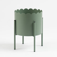 Green Scallop Planter