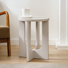 Greige Round Side Table