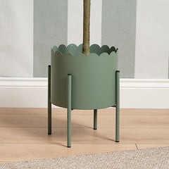 Green Scallop Planter