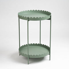 Green Round Scallop Table
