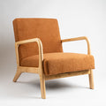 Caramel Boucle Chair (Curved Arms)
