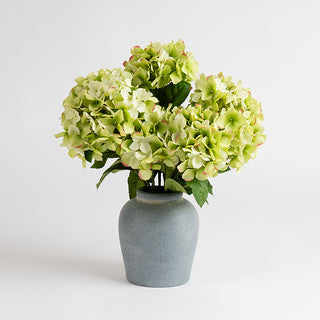 50Cm Hydrangeas In Grey Vase **New**