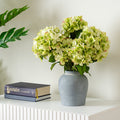 50Cm Hydrangeas In Grey Vase