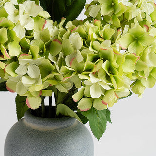 50Cm Hydrangeas In Grey Vase **New**