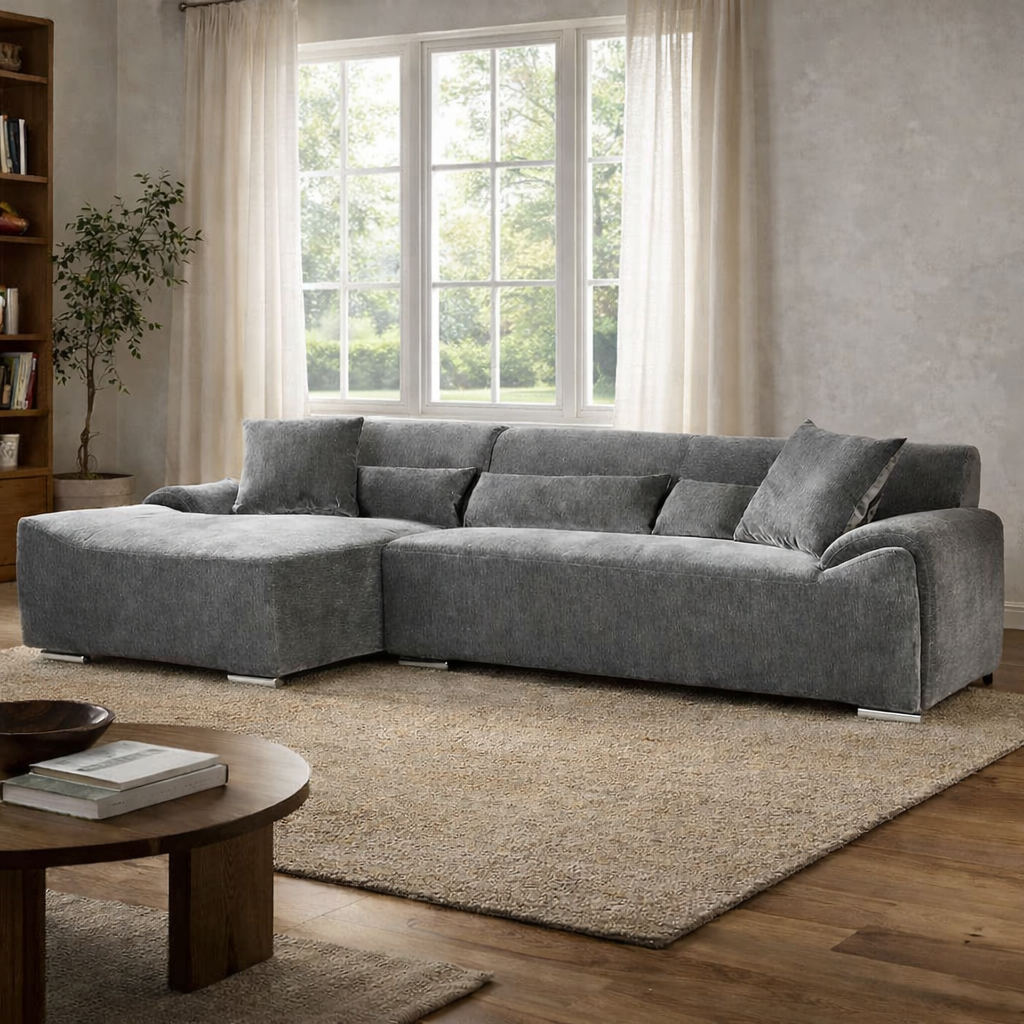 Modena Sofa Charcoal Left Hand Corner