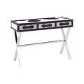 Kensington Townhouse Black And White Genuine Cowhide Console Table
