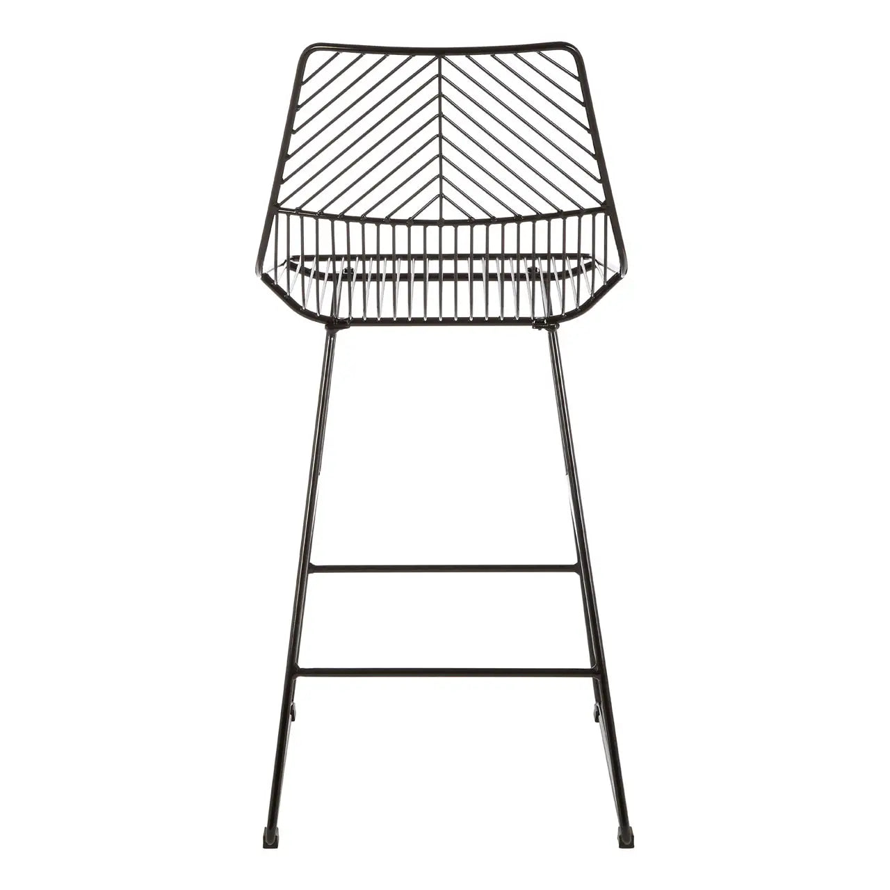 District Bronze Metal Wire Tapered Bar Chair