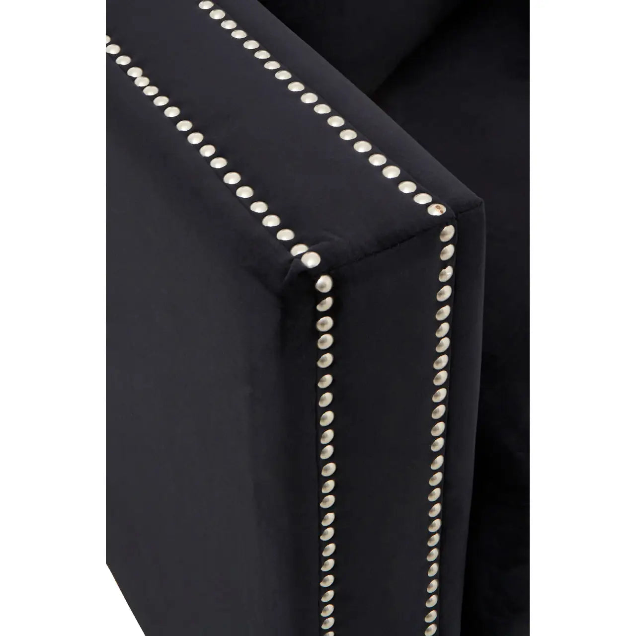 Sofia 3 Seater Black Velvet Sofa