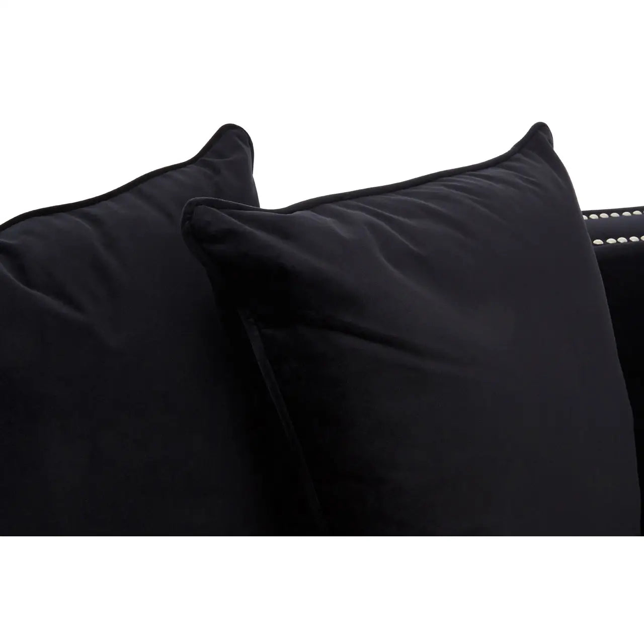 Sofia 3 Seater Black Velvet Sofa