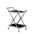 Novo 2 Tier Silver And Cross Design Trolley