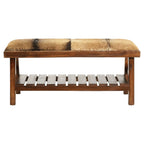 Inca Brown Goat Hide Bench