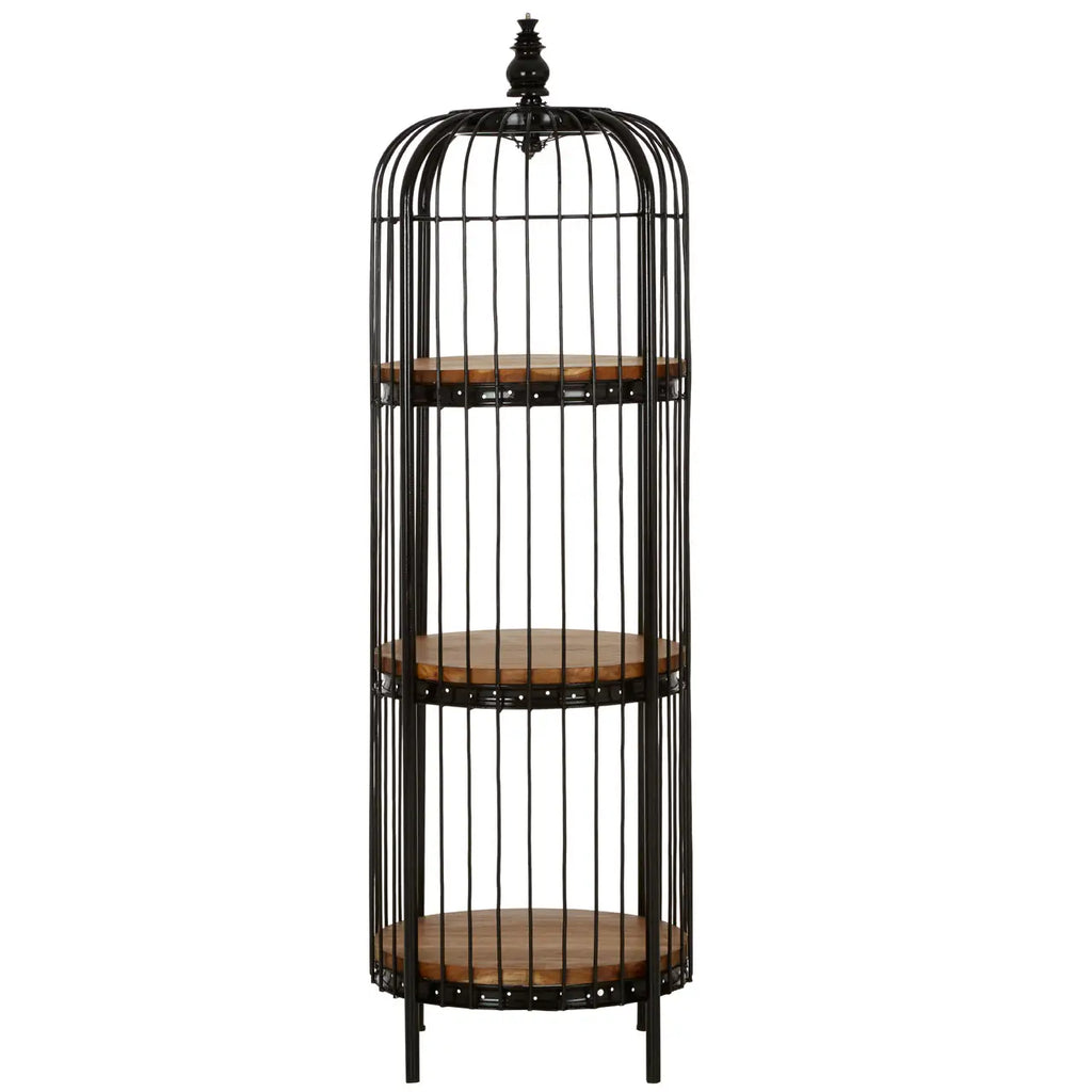 Mantis Medium Black Birdcage Shelf Unit