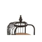 Mantis Long Black Finish Birdcage Shelf Unit