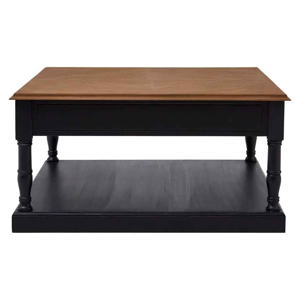 Loire 1 Drawer Black Coffee Table