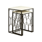 Templar Set Of 2 Marble Tops Side Tables