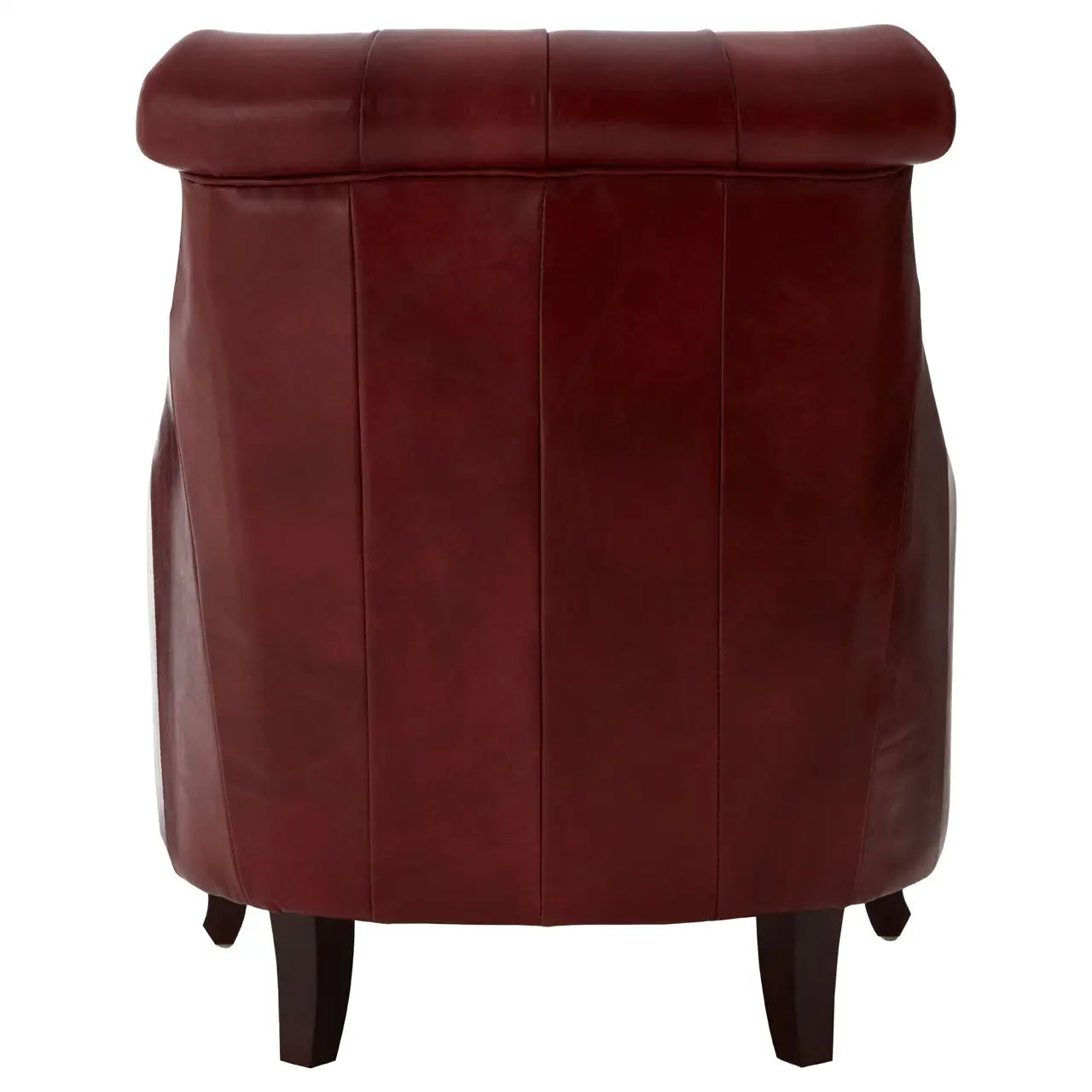 Victor Red Leather Studded Armchair