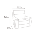 Atlanta Black Lay-Z-Boy Style Fabric Power Recliner Armchair