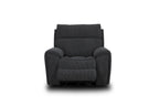 Atlanta Black Lay-Z-Boy Style Fabric Power Recliner Armchair