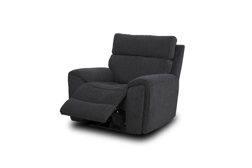 Atlanta Black Lay-Z-Boy Style Fabric Power Recliner Armchair