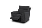 Atlanta Black Lay-Z-Boy Style Fabric Power Recliner Armchair