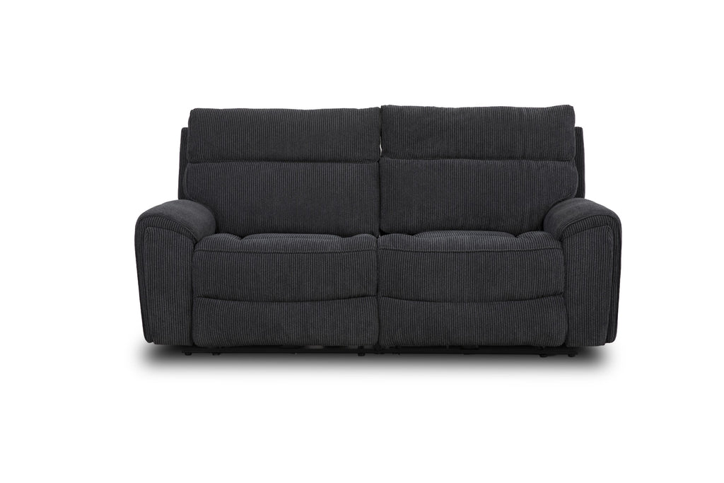 Atlanta Black Lay-Z-Boy Style Fabric Power Recliner 3 Seater Sofa