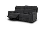 Atlanta Black Lay-Z-Boy Style Fabric Power Recliner 2 Seater Sofa