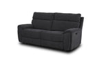 Atlanta Black Lay-Z-Boy Style Fabric Power Recliner 3 Seater Sofa