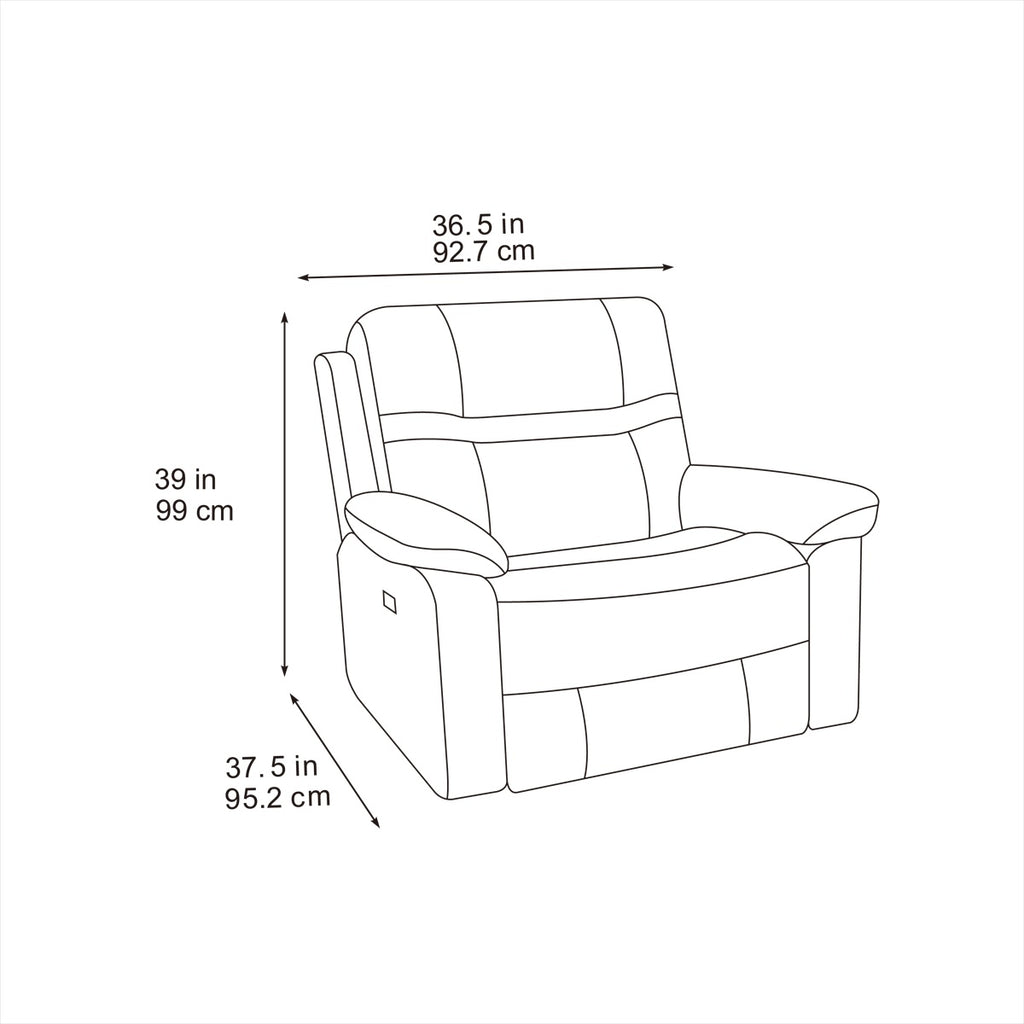 Jackson Grey Lay-Z-Boy Style Fabric Power Recliner Armchair