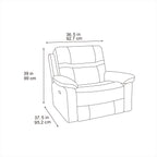 Jackson Grey Lay-Z-Boy Style Fabric Power Recliner Armchair