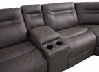 Jackson Grey Lay-Z-Boy Style Fabric Power Recliner Corner Sofa