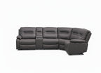 Jackson Grey Lay-Z-Boy Style Fabric Power Recliner Corner Sofa