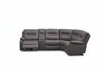 Jackson Grey Lay-Z-Boy Style Fabric Power Recliner Corner Sofa