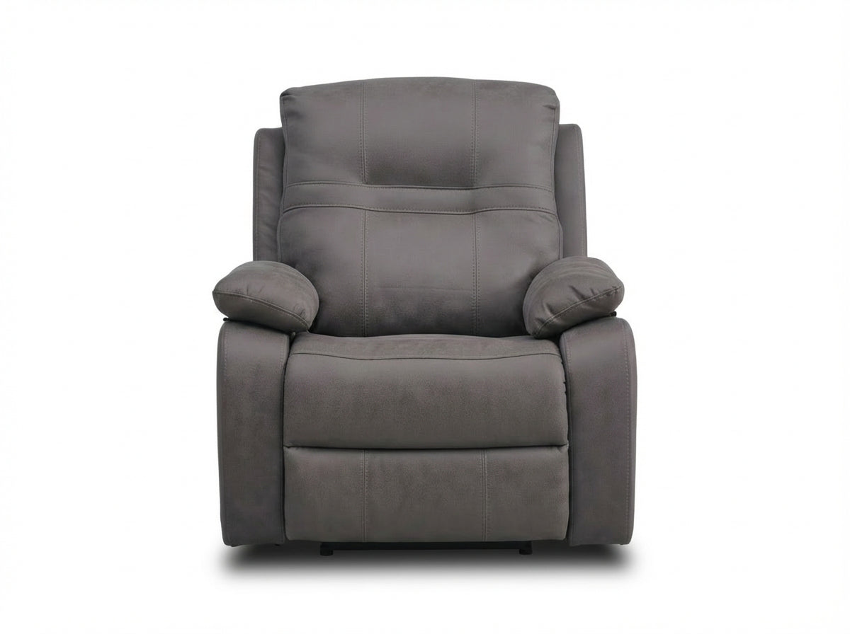 Jackson Grey Lay-Z-Boy Style Fabric Power Recliner Armchair