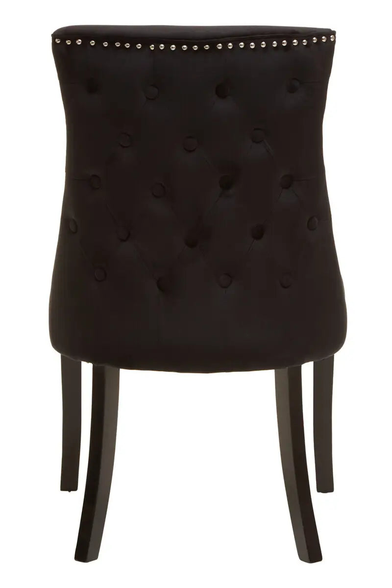 Kensington Townhouse Black Velvet Dining Chair