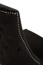 Kensington Townhouse Black Velvet Dining Chair
