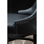 Kensington Townhouse Charcoal Leather Effect Bar Chair