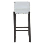 Kendari Grey Leather Bar Stool
