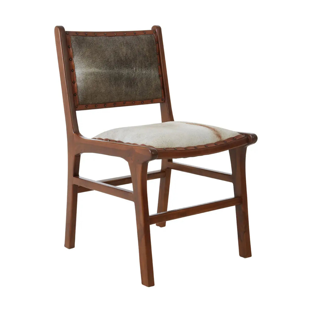 Kendari Dining Chair With Natural Cow Leather