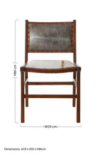 Kendari Dining Chair With Natural Cow Leather