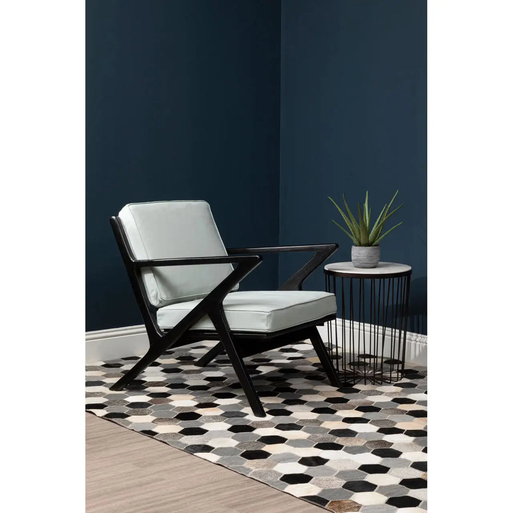 Kendari Grey Cow Leather Chair