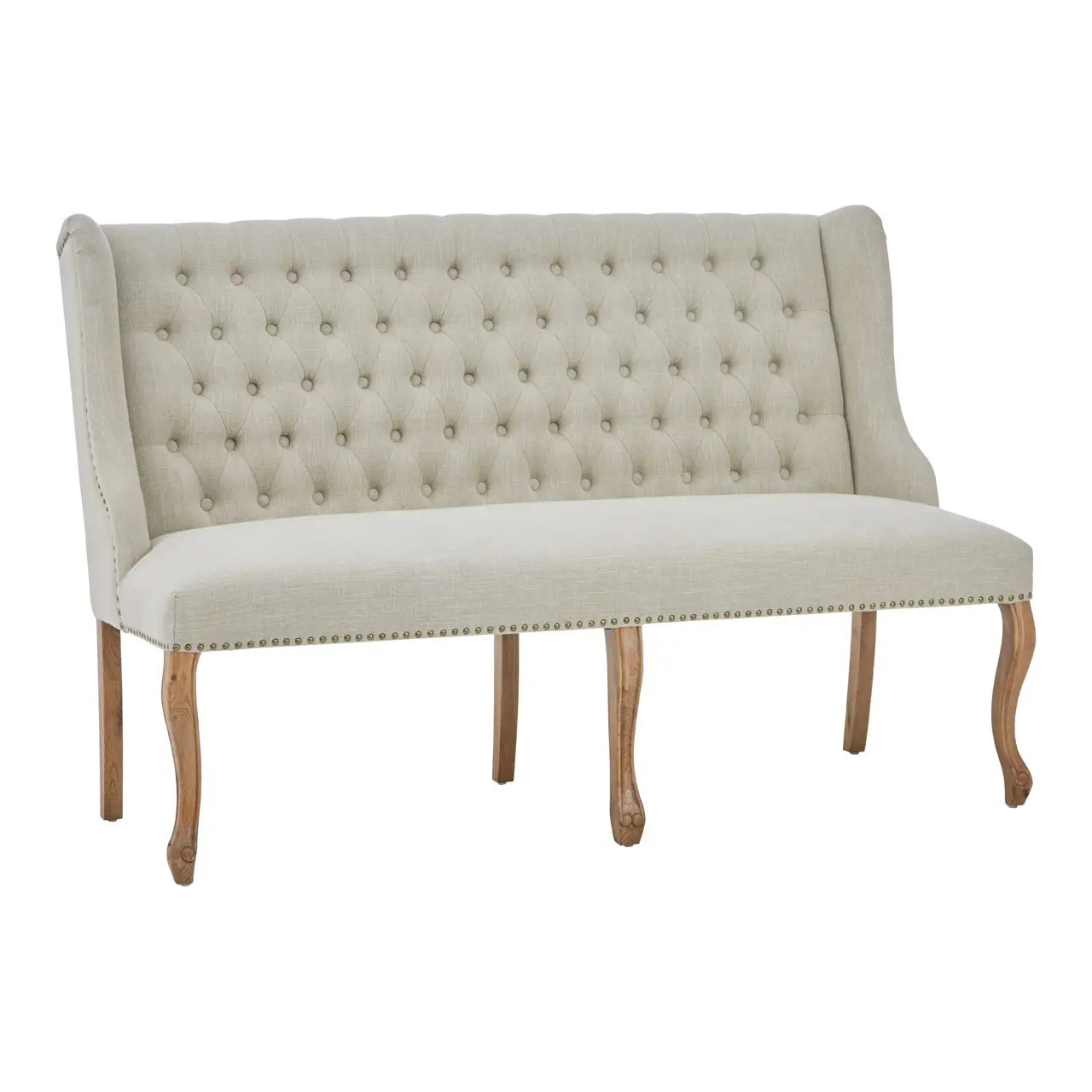 Harrison 2 Seat Natural Linen Bench